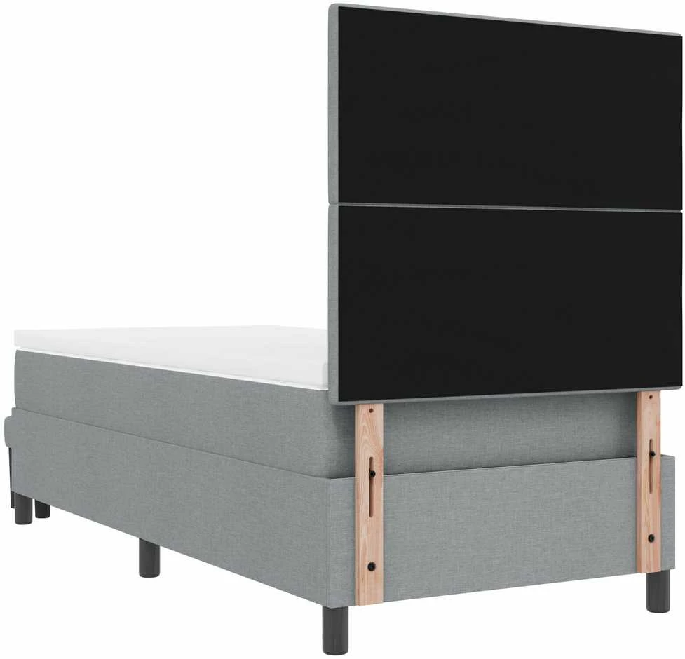 Kiemas lova su galvūgalio Šviesiai pilka 80 x 200 cm audinys