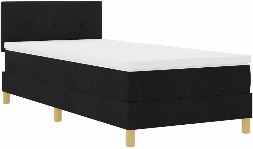 Kiemas lova su pagalve su galvūgalio Juoda 90 x 200 cm audinys