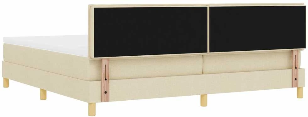 Kiemas lova su pagalve Kreminė 200 x 200 cm audinys
