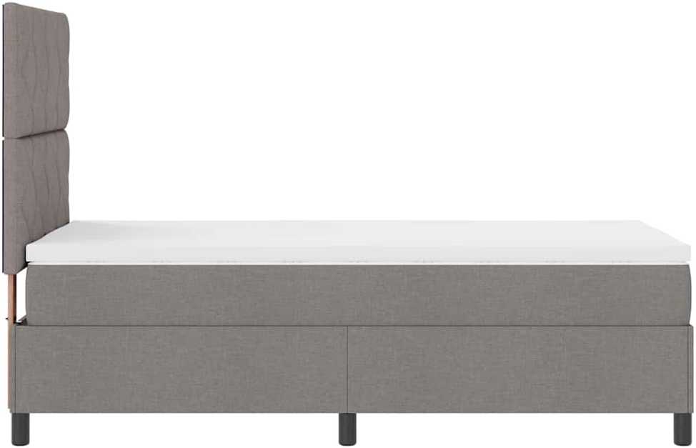 Kiemas lova su LED juostelėmis Tortora 90 x 200 cm audinys