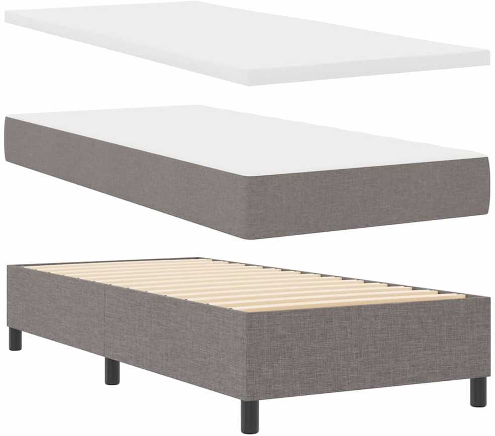 Kiemas lova su LED juostelėmis Tortora 90 x 200 cm audinys