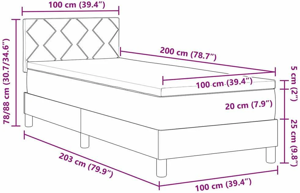 Kiemas lova su pagalve Mėlyna 100 x 200 cm audinys