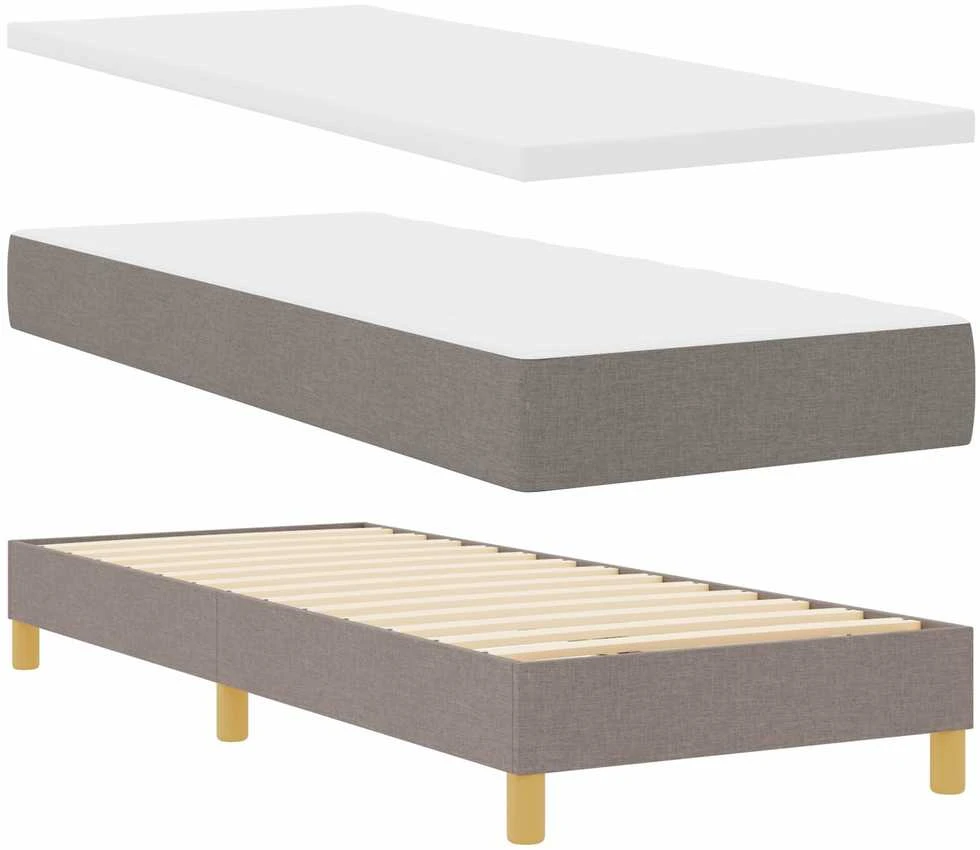 Kiemas lova su pagalve Tortora 80 x 200 cm audinys