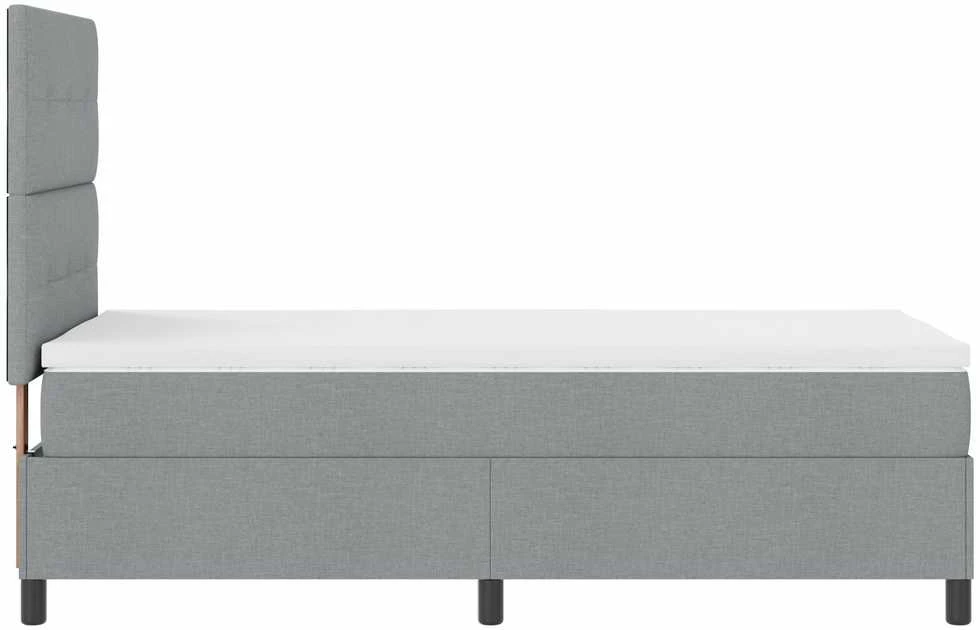 Kiemas lova su galvūgalio Šviesiai pilka 90 x 190 cm audinys