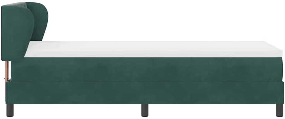 Kiemas lova su galvūgalio Tamsiai žalia 80 x 200 cm Aksomas