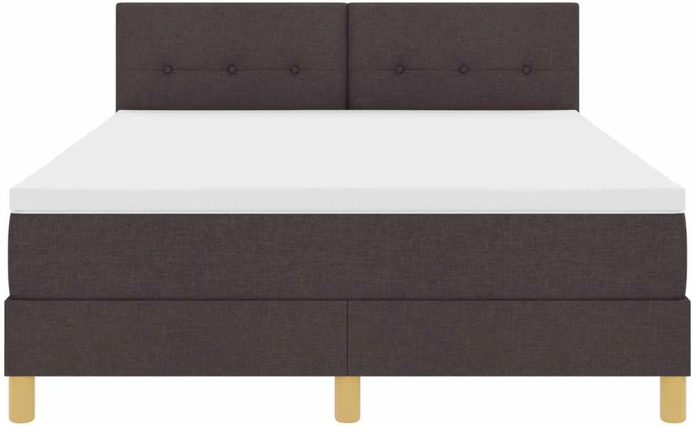 Kiemas lova su pagalve Tamsiai rudas 140 x 190 cm audinys