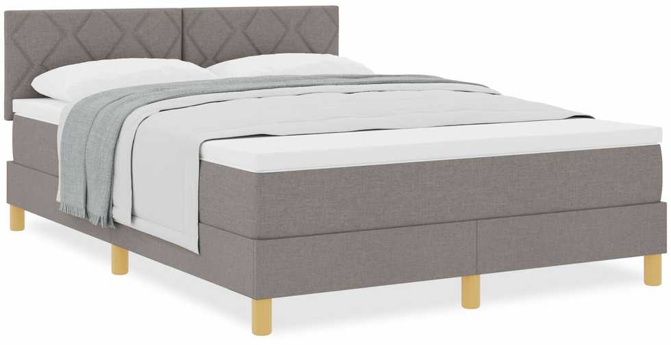 Kiemas lova su pagalve Tortora 140 x 190 cm audinys