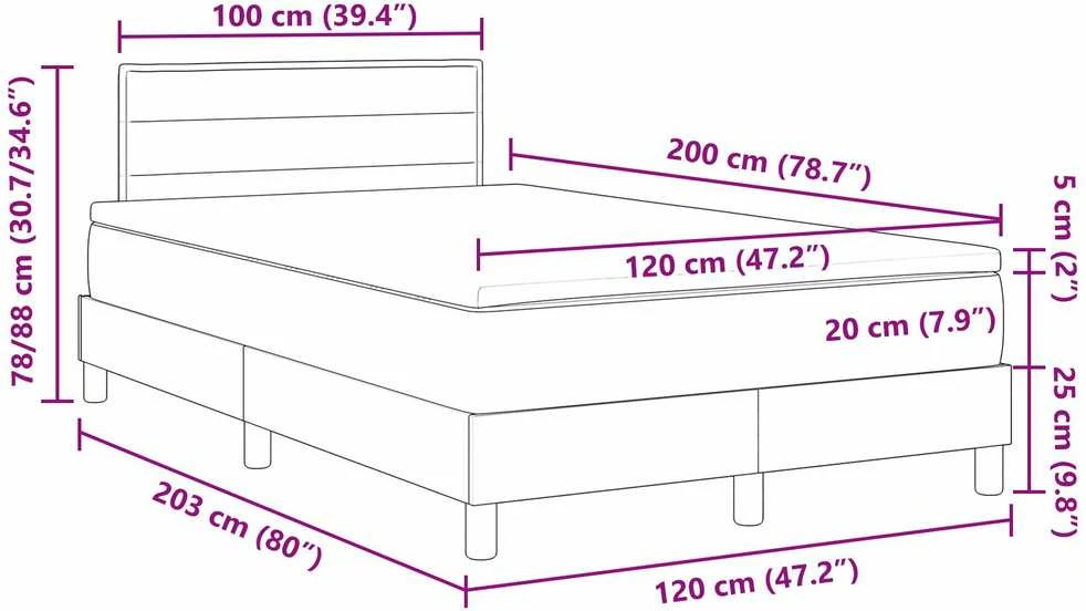 Kiemas lova su pagalve su galvūgalio Juoda 120 x 200 cm audinys