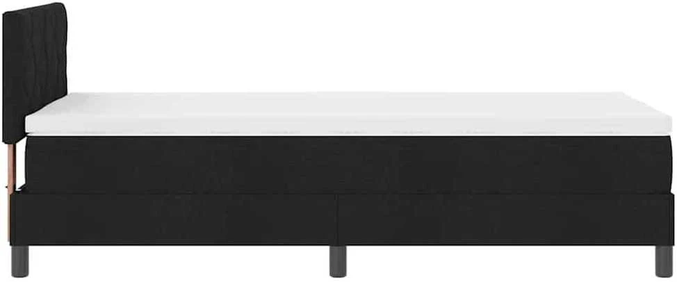 Kiemas lova su pagalve su galvūgalio Juoda 90 x 200 cm audinys