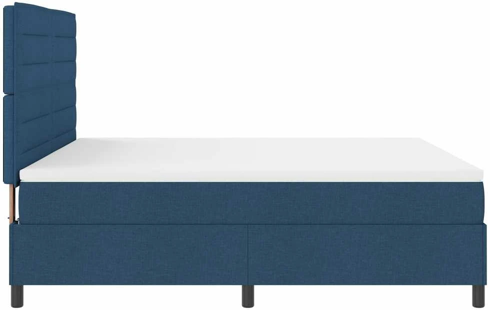 Kiemas lova su čiužiniu su LED Mėlyna 180 x 200 cm audinys