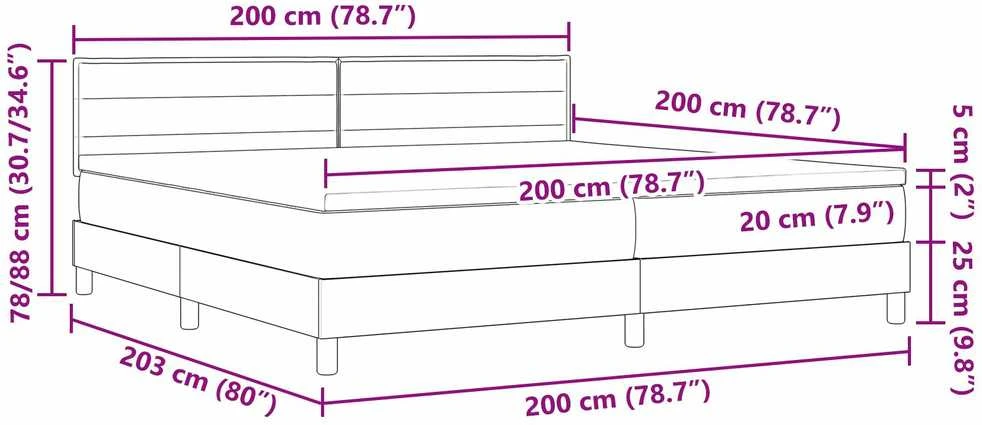 Kiemas lova su pagalve Tamsiai pilka 200 x 200 cm audinys