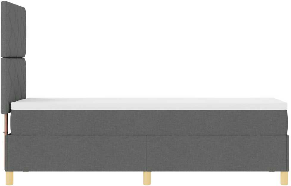 Kiemas lova su galvūgalio Tamsiai pilka 80 x 200 cm audinys