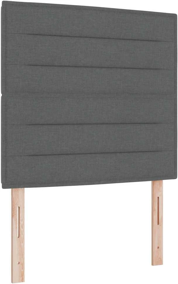 Kiemas lova su pagalve Tamsiai pilka 90 x 190 cm audinys