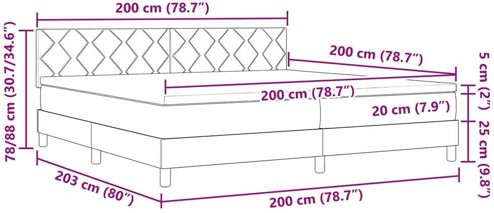 Kiemas lova su pagalve su galvūgalio Juoda 200 x 200 cm audinys