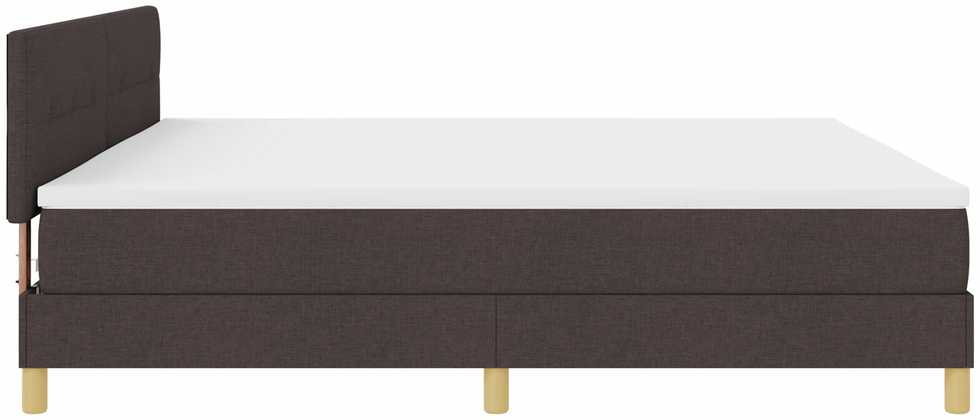 Kiemas lova su pagalve Tamsiai rudas 200 x 200 cm audinys