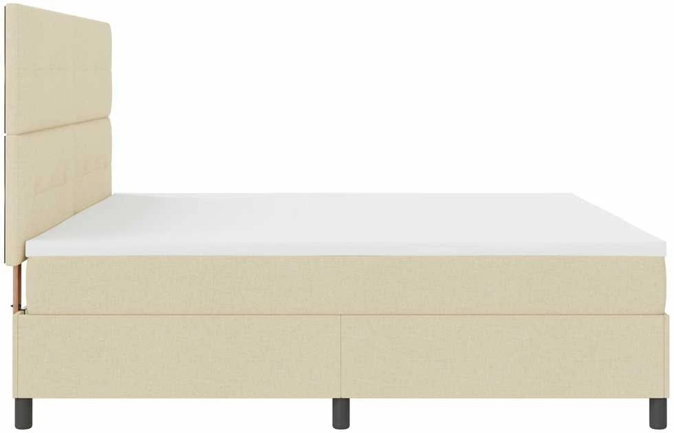 Kiemas lova su galvūgalio Kreminė 200 x 200 cm audinys