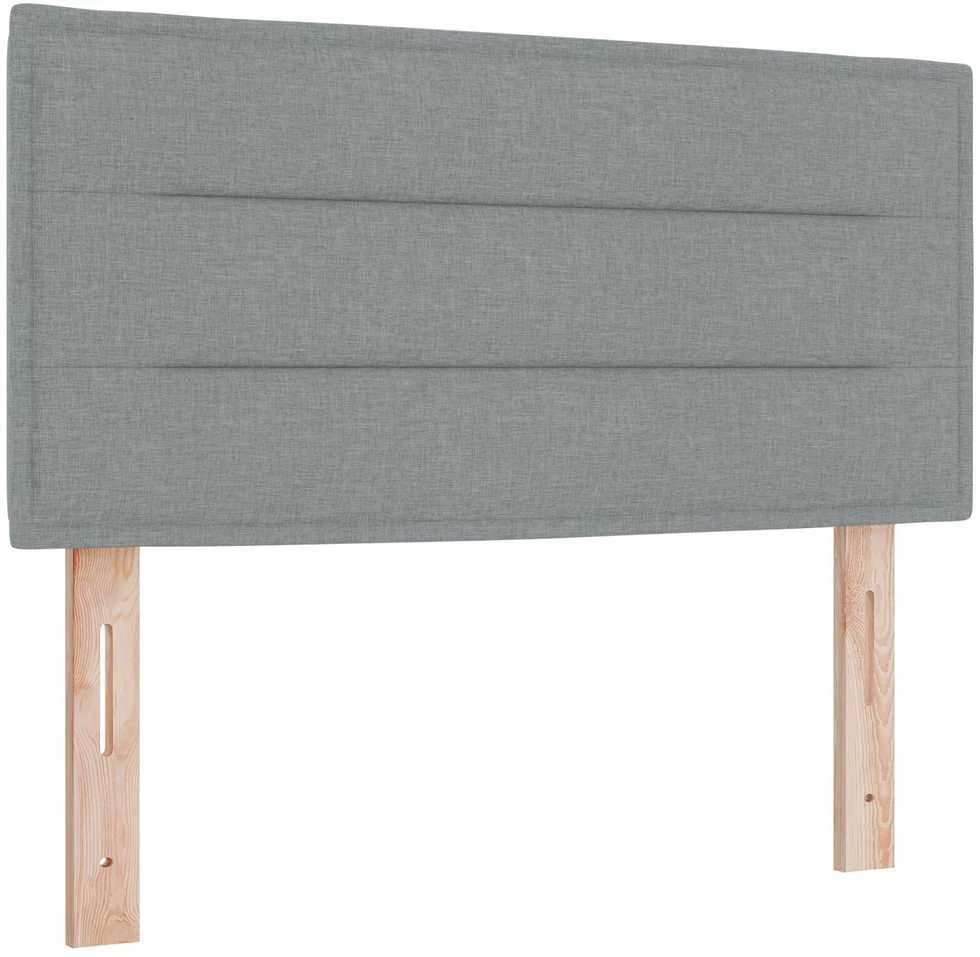 Kiemas lova su galvūgalio Šviesiai pilka 80 x 200 cm audinys