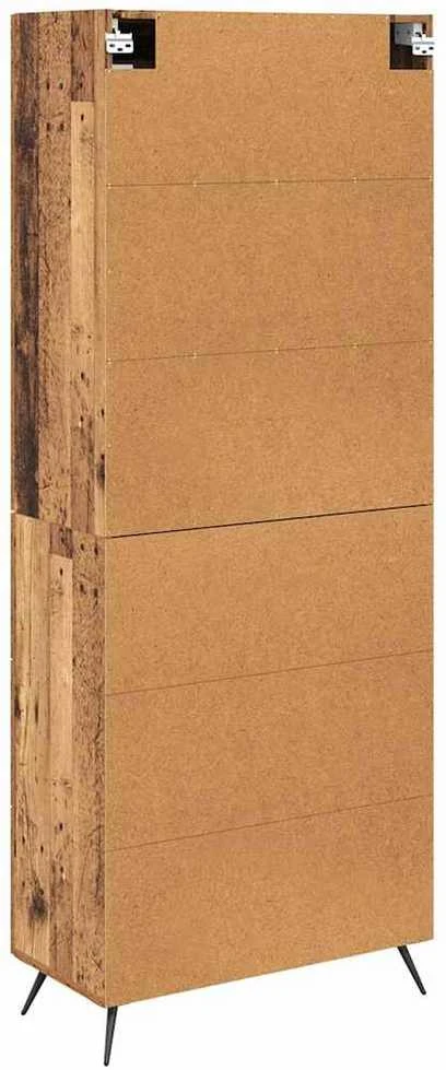 Aukštas spinta su lentyna 2 vnt. Senas medis 69,5 x 34 x 180 cm