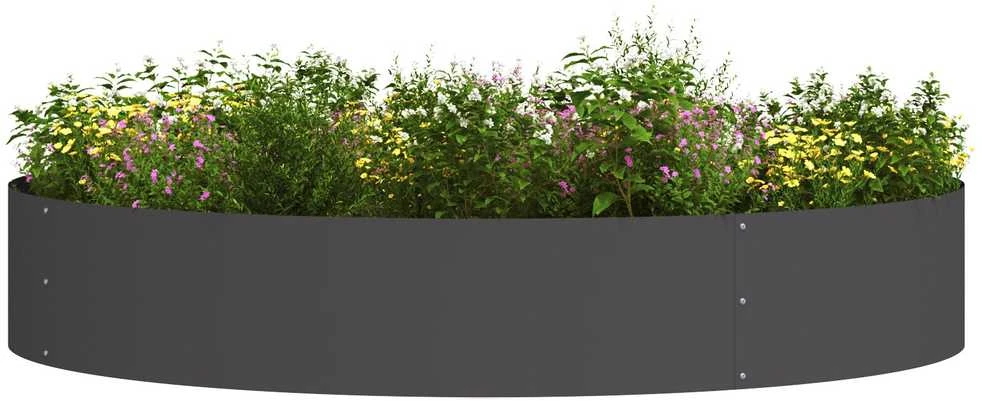 Vazonų žiedas Juoda 120 x 120 x 20 cm Šaltai valcuotas plienas