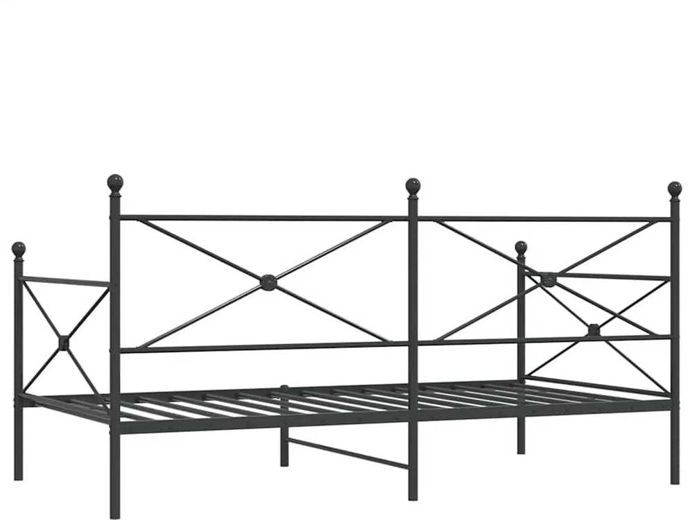 Dieninė lova be čiužinio Juoda 107x203 cm Plienas