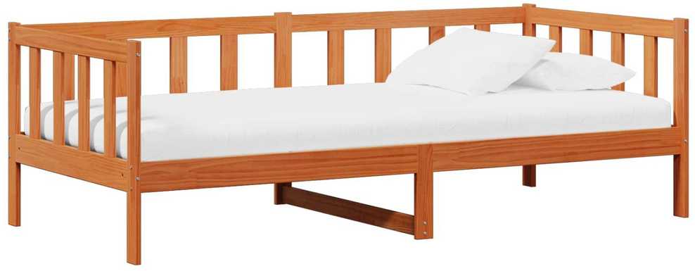 Dienos lova su čiužiniu Vaškas rudas ir baltas 90 x 200 cm