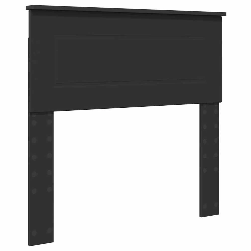 Dienos lova su stalčių Juoda 75 x 190 cm Apdirbta mediena