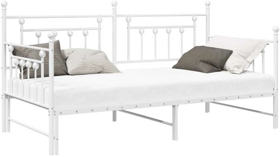 Lova Dienos lovos rėmas Balta 90 x 190 cm Plienas