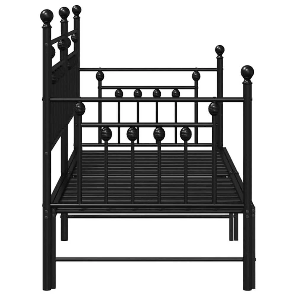 Lova Dienos lovos rėmas Juoda 75 x 190 cm Plienas