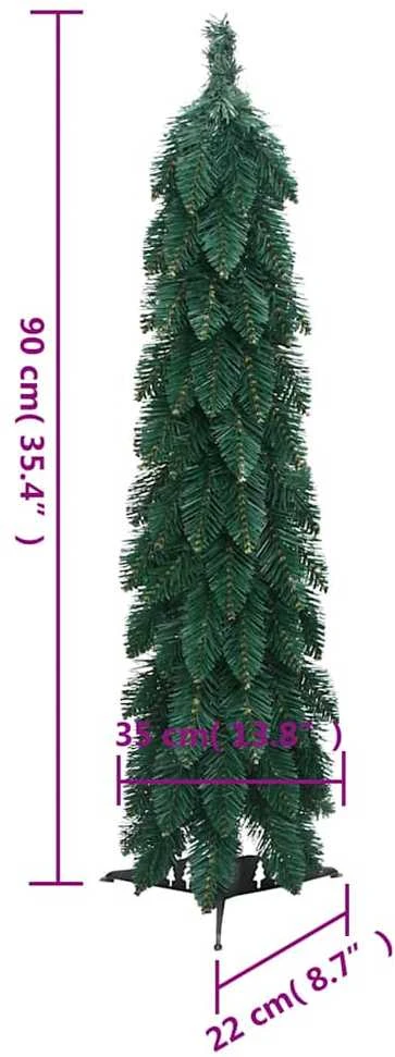Dirbtinė apšviesta Kalėdų eglutė su 45 LED lemputėmis, 90cm