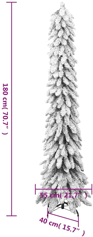 Dirbtinė apšviesta Kalėdų eglutė su 100 LED ir sniegu, 180cm