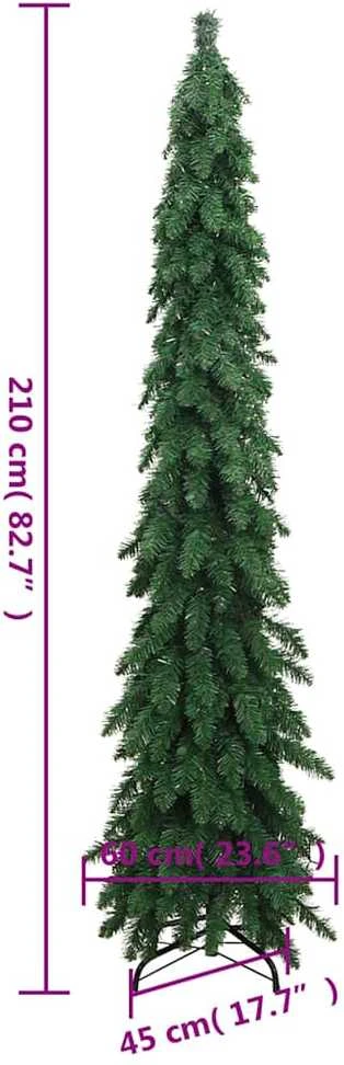 Dirbtinė apšviesta Kalėdų eglutė su 130 LED lempučių, 210cm
