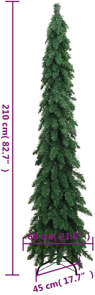 Dirbtinė apšviesta Kalėdų eglutė su 130 LED lempučių, 210cm