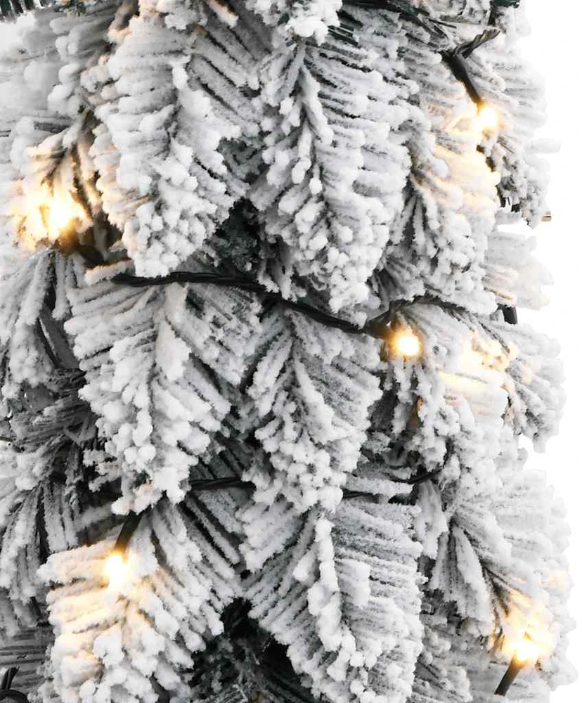 Dirbtinė apšviesta Kalėdų eglutė su 30 LED ir sniegu, 60cm