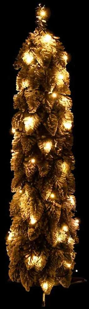 Dirbtinė apšviesta Kalėdų eglutė su 30 LED ir sniegu, 60cm