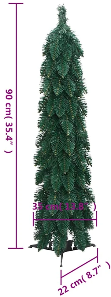 Dirbtinė apšviesta Kalėdų eglutė su 45 LED lemputėmis, 90cm