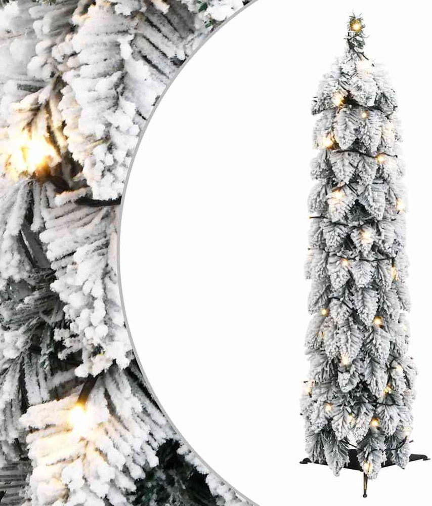 Dirbtinė apšviesta Kalėdų eglutė su 45 LED ir sniegu, 90cm