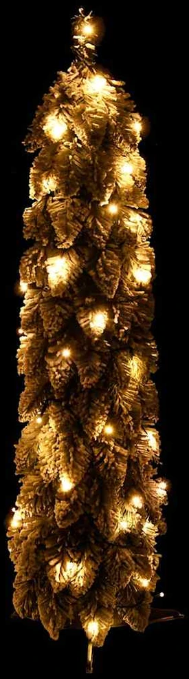 Dirbtinė apšviesta Kalėdų eglutė su 45 LED ir sniegu, 90cm