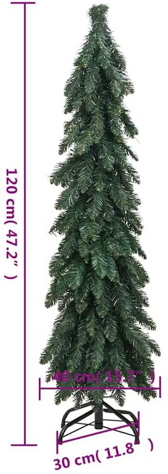 Dirbtinė apšviesta Kalėdų eglutė su 60 LED lempučių, 120cm
