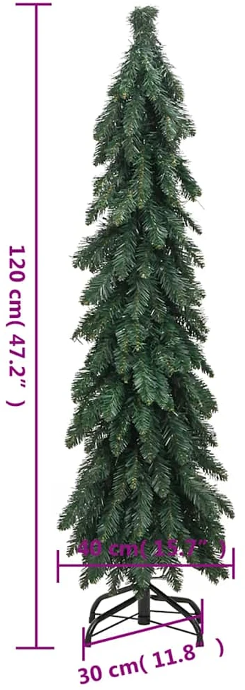 Dirbtinė apšviesta Kalėdų eglutė su 60 LED lempučių, 120cm