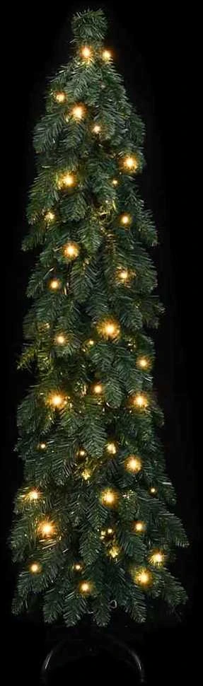 Dirbtinė apšviesta Kalėdų eglutė su 60 LED lempučių, 120cm