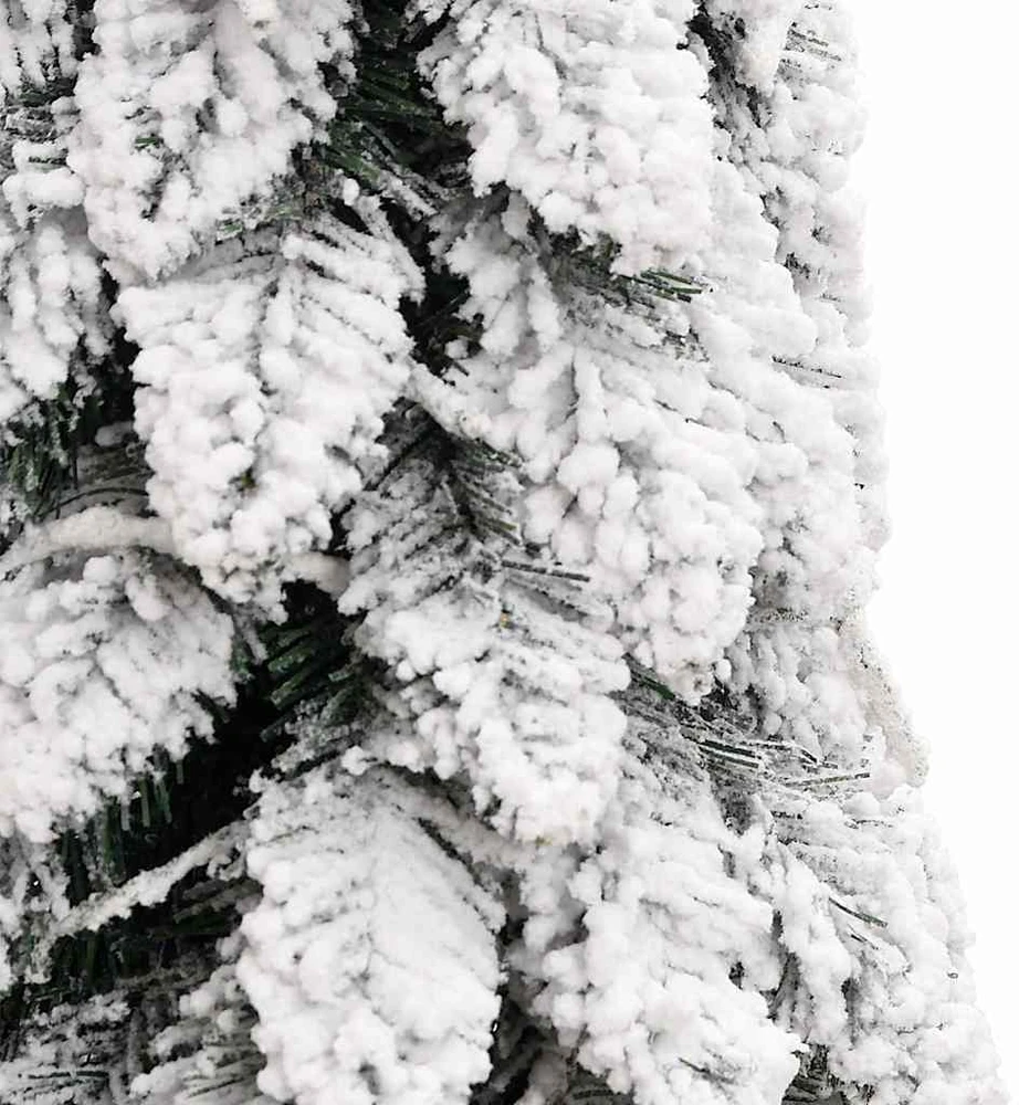 Dirbtinė apšviesta Kalėdų eglutė su 80 LED ir sniegu, 150cm