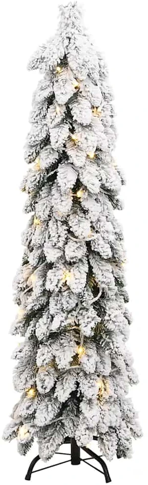 Dirbtinė apšviesta Kalėdų eglutė su 80 LED ir sniegu, 150cm
