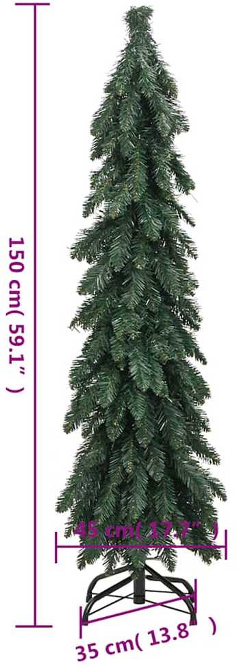 Dirbtinė apšviesta Kalėdų eglutė su 80 LED lempučių, 150cm