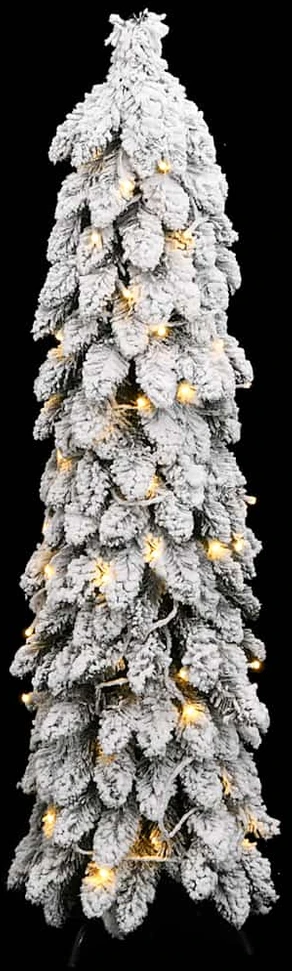 Dirbtinė apšviesta Kalėdų eglutė su 80 LED ir sniegu, 150cm
