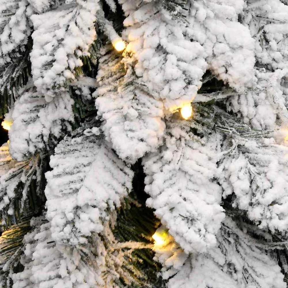 Dirbtinė apšviesta Kalėdų eglutė su 80 LED ir sniegu, 150cm