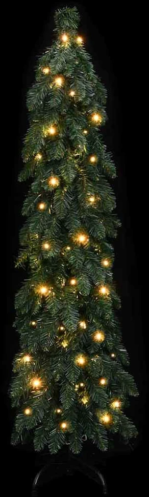 Dirbtinė apšviesta Kalėdų eglutė su 80 LED lempučių, 150cm