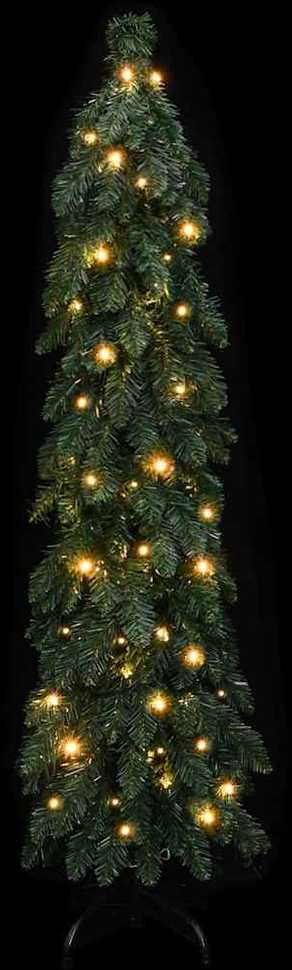 Dirbtinė apšviesta Kalėdų eglutė su 80 LED lempučių, 150cm