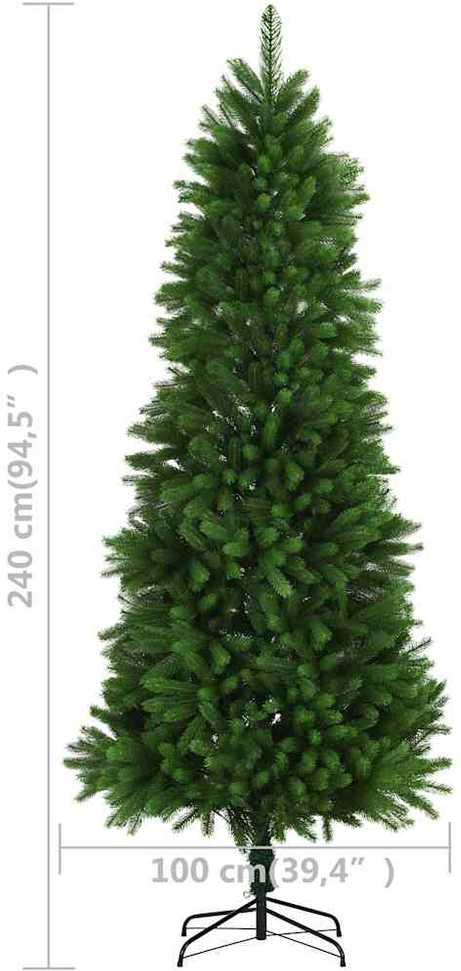 Dirbtinė apšviesta Kalėdų eglutė su žaisliukais, žalia, 240cm