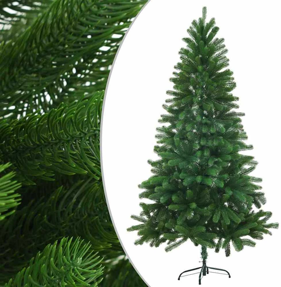 Dirbtinė apšviesta Kalėdų eglutė su žaisliukais, žalia, 150cm