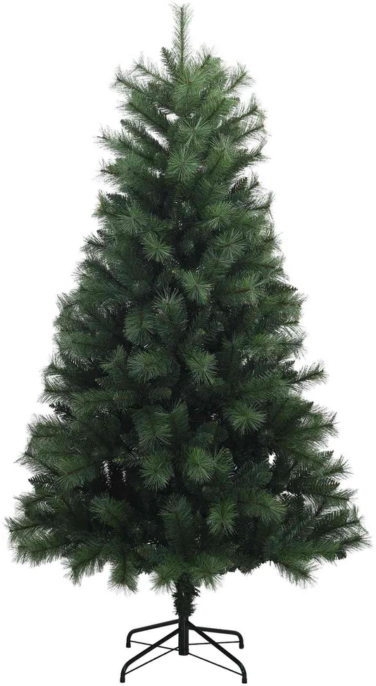 Dirbtinė eglutė su lankstomomis šakomis ir bumbulais 240 cm